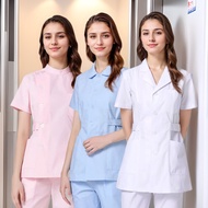 【Top Only】MEDICAL SCRUB SUIT BAJU SCRUB TOP Nurse Uniform White Coat Dentistry Dental Uniform Medica