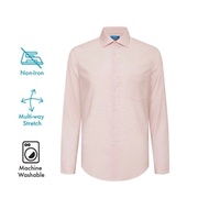 G2000 Men's Pink Shirt SMART FIT Style Long-Sleeved Work Non Iron
