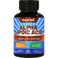 Alpha-Lipoic Acid Supplement, 600mg Per Serving, Vegetarian, Gluten-Free, Non-Genetic ALA Supplement