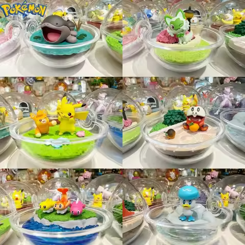 Original Re-Ment Pokémon Terrarium Collection EX To the World of Paldea Series Sprigatito Clodsire Q
