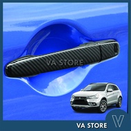 Mitsuibishi ASX 2010 - 2018 Door Handle Cover Trim Carbon Fiber Pattern Mitsuibishi ASX Car Accessor