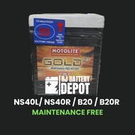 NS40L/ NS40R / B20 / B20R MOTOLITE GOLD BATTERY