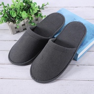 1pair Hotel Travel Slippers Cotton Linen Toe Slippers Guest Use Women Disposable Shoes Sanitary Men Home Closed