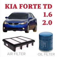 FILTER SET FOR KIA FORTE TD 1.6 2.0 ENGINE OIL FILTER AIR FILTER PENAPIS ANGIN MINYAK