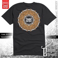 HITAM Eggplant FLOWER DAYAK T-SHIRT BJ-051 BLACK GAWAI BADJOE BORNEO BAJU