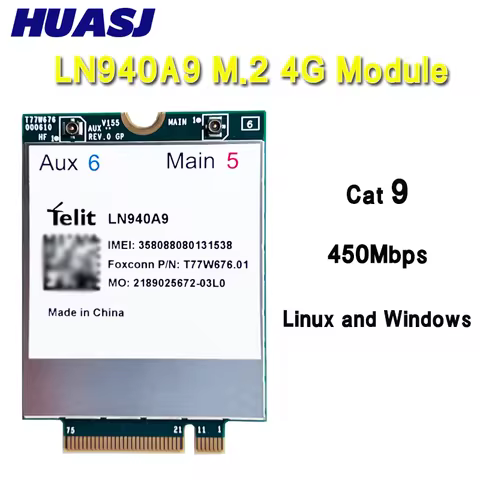 T77W676 LN940A9 M.2 4G Module 4G Card LTE Cat9 LTE For Laptop PC