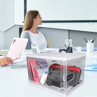 Digital Lock Storage Box, Transparent Phone Locker for Classroom, Stackable Storage for Snacks, Medi