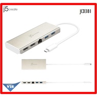 j5create USB Type-C Mini Dock (2x HDMI,2xUSB 3.0, 1xRJ45 port) (JCD381)