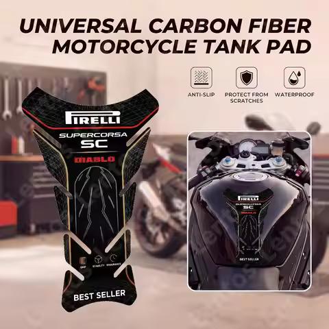 For PIRELLI Universal Motorbike Fish Bone Tank Pad Decor Stickers Accessories