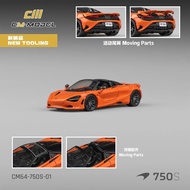 可動尾翼 & 可拆頂蓬 1:64 CM Model McLaren 750S Spider ORANGE (麥拿侖賽車跑車模型車仔 minigt mini gt tarmac works poprac