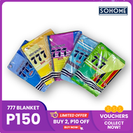 [KUMOT] SOHOME 777 High-Quality Cotton Blanket/Kumot [Single/Double] Size - UNISEX PLAID DESIGN, ACT
