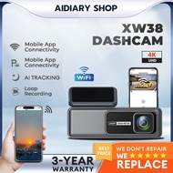 FHD 4k dashcam Front and back car Camera dual lens recorder  night vision Auto cycle video WiFi dash