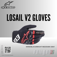 ALPINESTARS GLOVES MM93 LOSAIL V2 (BLK/BR RED/DK GRAY) 100% ORIGINAL