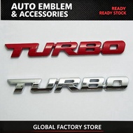 MooncakeCool 3D Alloy Metal Letter Turbo Car Motorcycle Emblem Badge Sticker Decal Decor Y0YG