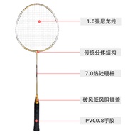 REGAIL918 Iron Alloy Badminton Racket Blue Gold Elementary Training Badminton Racket Set Ball 2025/1
