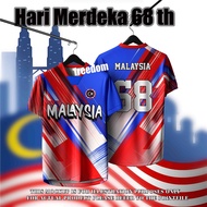 2025 68th Independence Day T shirt full sublimation quick dry Streetwear 68th Baju Merdeka T-Shirt