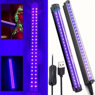 10W LED Black Light Bars UV Black Light Strip T8 48LED Blacklights Tube for Glow Party Stage Lamp Body Paint Fluorescent Poster