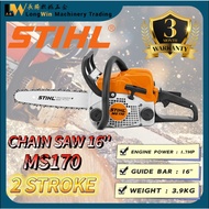 STIHL MS170 16" Chain Saw 2 Stroke Design 1.7HP 100% Original Mesin Potong Pokok(GERMANY)