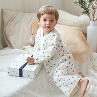 New 日本Haruulala【長袖 兒童防踢被】2歲以上 有機棉 兒童睡袍