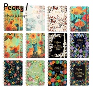 PEONY1 2026 Planner, Weekly and Monthly Jan.2026 - Dec.2026 Calendar 2026, Agenda A5 Monthly Tabs Co