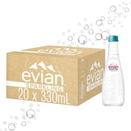 📌ส่งฟรี Evian Sparkling Carbonated Natural Mineral 330 ml. 20 bottles น้ำแร่ Evian Sparkling ขนาด 33
