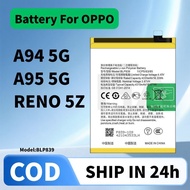Bateri For OPPO A95 5G A94 5G Battery RENO 5Z BLP839