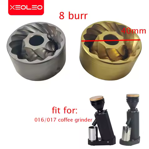 XEOLEO Coffee Grinder Burr for 017/016 Machine Titanium/Stainless Steel Stone Burr 8 Star Conical Bu