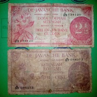 2 lembar uang Kuno Gulden federal