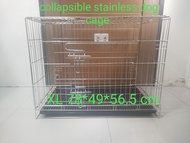 stainless dog cage collapsible XL