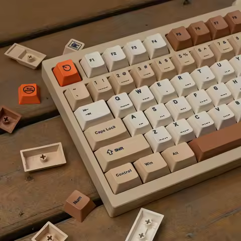 GMK Ginkgo/Stamp Keycap 143Keys/set Retro PBT Dye-Sub Keycap 1.75U 2.25 Shift ISO Enter For Mechanic
