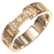 Tiffany Atlas 戒指，14 號，18k 玫瑰金鑲鑽，約 ​​5.27 克，女士款 [二手]