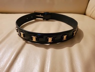 Salvatore Ferragamo black leather belt 黑色漆皮帶