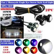 Car Led Eagle Eye Angle Ring Lens Projector Fog Lamp DRL Daytime Daylight Motorcycle Lampu Kereta