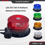 LED 12V 24V Beacon Lamp Lampu Ascort Bumbung Emergency Lori Trailer Van Car Motor Ambulance