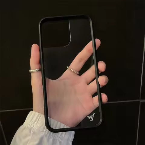 Wildflower Luxury Clear Phone Case for iPhone 12 13 14 15 16 17 Pro Max Plus 16pro Fashion WF Metal 