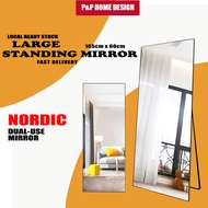 Full Body 165cm x 60cm Stand Mirror Cermin Tinggi Besar Modern Nordic Scandinavian Tall Mirror Dual Function