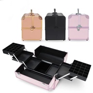 Ready Stock Big 3 Layer Beauty Box Case Makeup Artist For Cosmetic With a Belt + Lock *3629