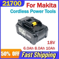 21700 6.0/8.0/10Ah 18V Lithium-Ion Battery for Makita Cordless Power Tools Rechargeable Batteries wi