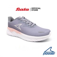 Bata บาจา ยี่ห้อ Power รองเท้ากีฬา รองเท้าผ้าใบสำหรับวิ่ง แบบผูกเชือก Sport Sneakers เสริมส้น 1 นิ้ว รุ่น DuoFoam Max 300 EX สำหรับผู้หญิง สีเทา รหัส 5182947