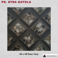 Keramik Magna 40 x Ester Grey Tile - Ubin Lantai Permukaan Kasar dan T