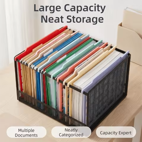 8pcs Simple Plastic Hanging File Divider A4 Multicolor Hanging Folder Separator File Rack Partition