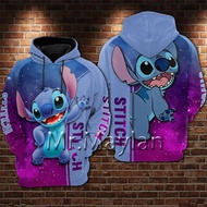 Cute Stitch Anime Hoodies Hipster Streetwear Outfit  Hiphop Hood Sweatshirts Tops Clothes Jacket