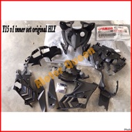 Full Set Inner Yamaha Y15 Y15ZR V1 100% HLY Original Yamaha YSUKU Y SUKU Cover Set Matt Black Hitam