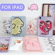 Back Cover For iPad Mini Air 2 3 4 5 6 Pro 9.7" 10.2" 10.5" 10.9" 11" 5th 6th 7th 8th 9th 10th Gen Cute Animal Pink Case 2022/21/20/18 Clear Soft TPU Shell Shockproof Ultra Thin