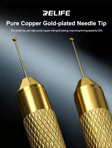 RELIFE TO6 Gold - Plated Pure Copper Desoldering Needle Set for Motherboard BGA Chip Desoldering Rep