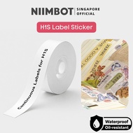 NIIMBOT H1S Continuous Sticker, Custom Waterproof Refill Paper Tape Roll for Label Printer
