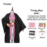 (Size Người lớn và Trẻ Em) Bộ Đồ Hóa Trang Nhân Vật Nezuko Trang phục Cosplay Kamado Nezuko trong Ki