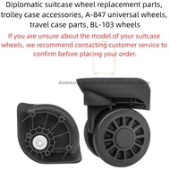 2pcs Luggage Wheel Replacement for Diplomat A-847 / BL-103 | Universal Suitcase Caster Wheel 6cm Dia
