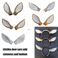 MG Halloween Deer Ear Headband Making Kits Crafting Headband Plush Ear for Party