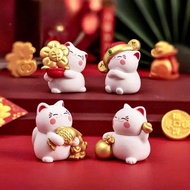 Set of 4 Lucky Mini Fortune Cats
